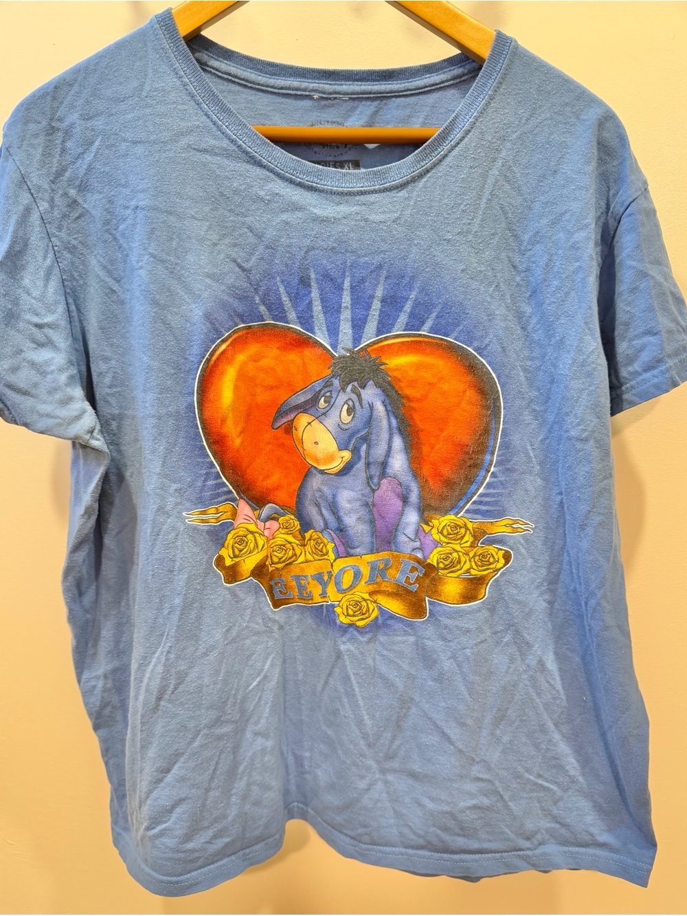 Disney Store EYEORE Heart Vintage Style Short Sleeve Shirt